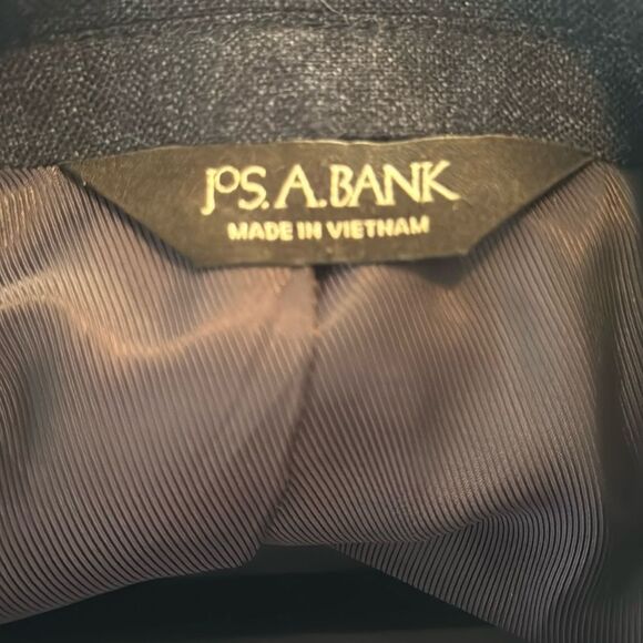 Jos A Bank Mens Linen Wool Blend Tailored Fit Navy Blue Casual Blazer Jacket - Picture 9 of 16